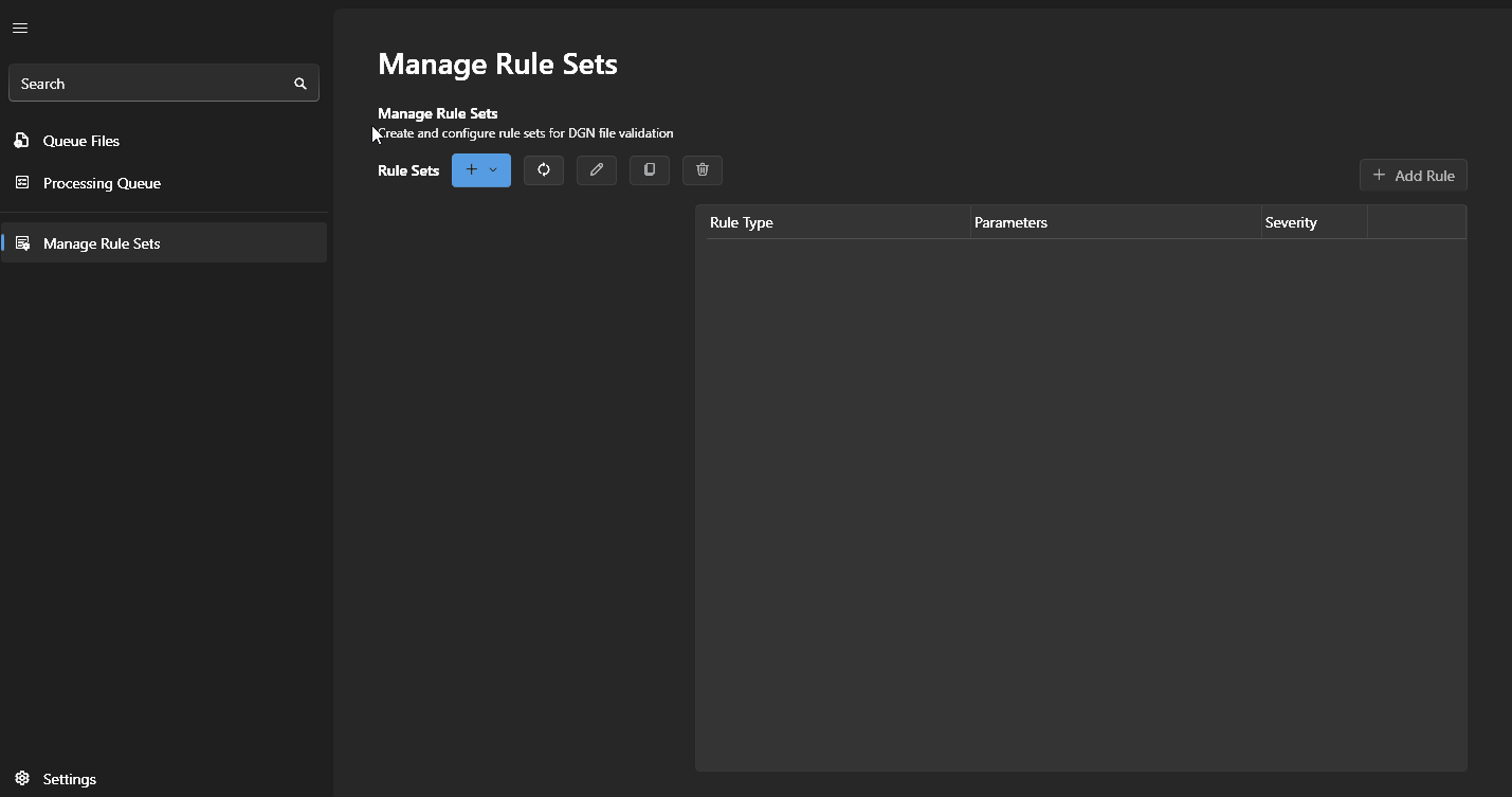 Rule set customisation demo